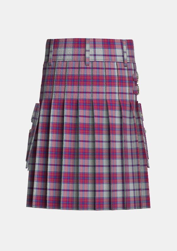 Utility_Ward_Craig_Dress_Tartan_12819_kilt_back_image_with_pleated_design_and_adjustable_buckles_for_men