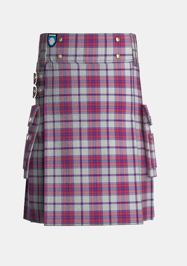 Utility_Ward_Craig_Dress_Tartan_12819_kilt_front_image_with_pleated_design_and_adjustable_buckles_for_men