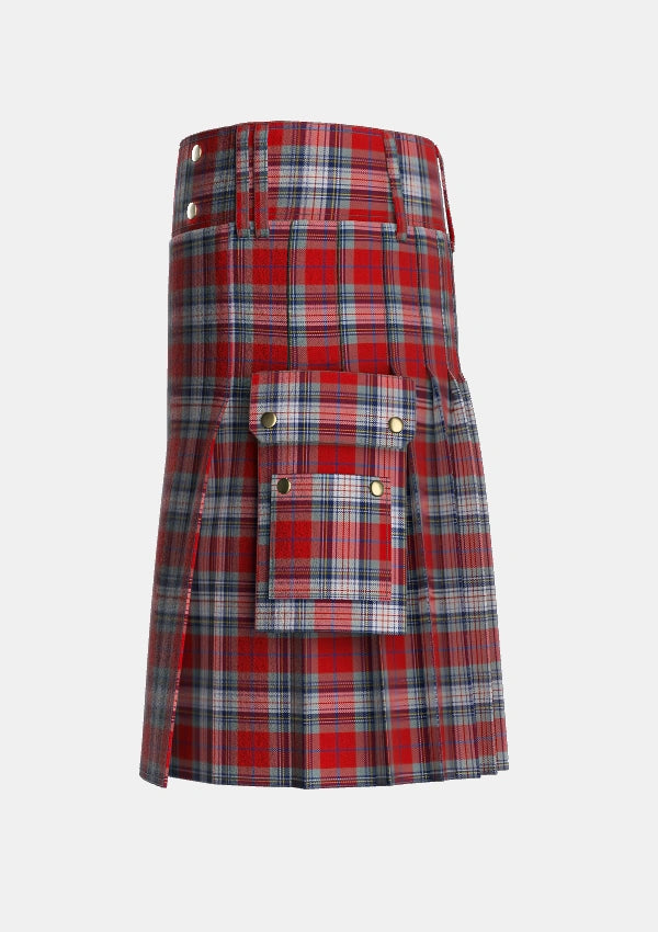 Utility_Warden_Tartan_7294_kilt_left_image_with_pleated_design_and_adjustable_buckles_for_men