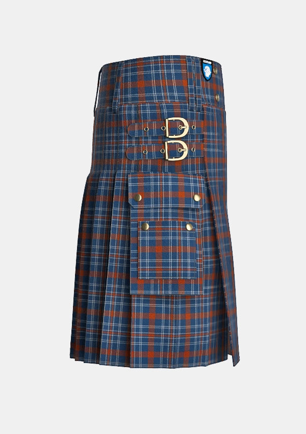 Utility_Water_of_Life_Society_Tartan_14898_kilt_right_image_with_pleated_design_and_adjustable_buckles_for_men