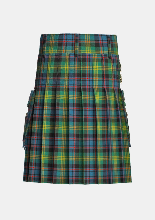 Utility_Watson_tartan_kilt_back_image_with_pleated_design_and_adjustable_buckles_for_men