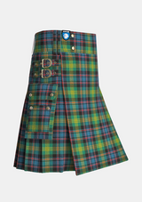 Utility_Watson_tartan_kilt_side_image_with_pleated_design_and_adjustable_buckles_for_men