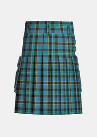 Utility_Weir_tartan_4254_kilt_back_image_with_pleated_design_and_adjustable_buckles_for_men