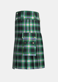 Utility_Wells_Ancient_Tartan_kilt_left_image_with_pleated_design_and_adjustable_buckles_for_men