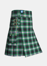 Utility_Wells_Ancient_Tartan_kilt_side_image_with_pleated_design_and_adjustable_buckles_for_men