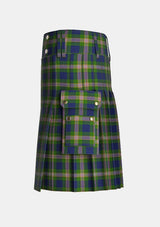 Utility_Wells_Tartan_11106_kilt_left_image_with_pleated_design_and_adjustable_buckles_for_men