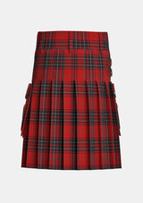 Utility_Wemyss_Tartan_1512_kilt_back_image_with_pleated_design_and_adjustable_buckles_for_men