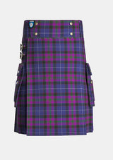 Utility_Western_Isles_tartan_7463_kilt_front_image_with_pleated_design_and_adjustable_buckles_for_men