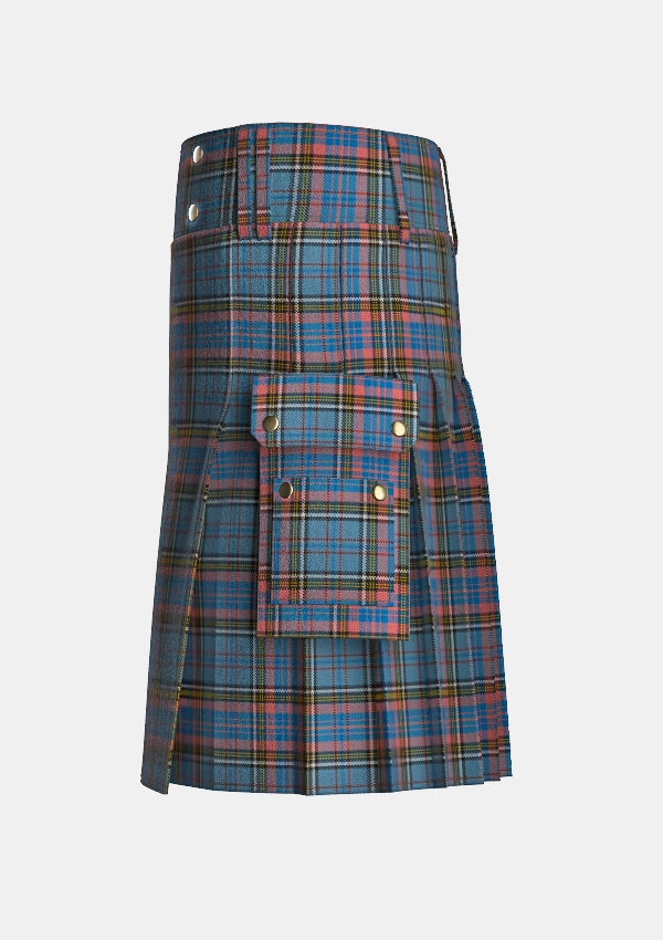 Utility_Westwood_MacAndreas_Tartan_7489_kilt_left_image_with_pleated_design_and_adjustable_buckles_for_men