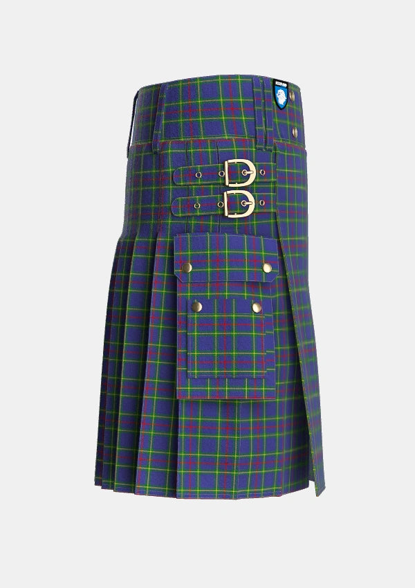 Utility_Wheadon_Tartan_3972_kilt_right_image_with_pleated_design_and_adjustable_buckles_for_men