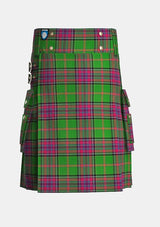 Utility_Whyte_John_Family_Tartan_14359_kilt_front_image_with_pleated_design_and_adjustable_buckles_for_men