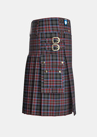 Utility_Wilkinson_Neil_Family_Tartan_12600_kilt_right_image_with_pleated_design_and_adjustable_buckles_for_men