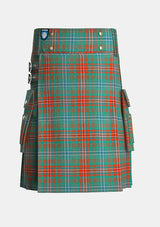 Utility_Wilson_tartan_kilt_front_image_with_pleated_design_and_adjustable_buckles_for_men