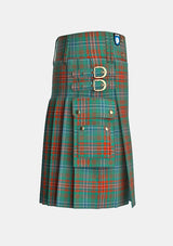 Utility_Wilson_tartan_kilt_right_image_with_pleated_design_and_adjustable_buckles_for_men