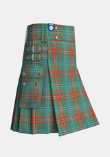 Utility_Wilson_tartan_kilt_side_image_with_pleated_design_and_adjustable_buckles_for_men