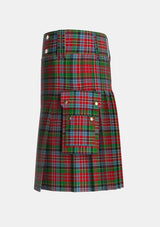 Utility_Wilsons_No043_Tartan_5612_kilt_left_image_with_pleated_design_and_adjustable_buckles_for_men