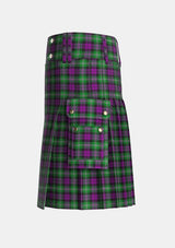 Utility_Wilsons_No175_Tartan_5593_kilt_left_image_with_pleated_design_and_adjustable_buckles_for_men