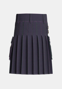 Utility_Wilsons_No211_Tartan_116_kilt_back_image_with_pleated_design_and_adjustable_buckles_for_men
