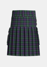 Utility_Wilsons_No230_Tartan_5587_kilt_back_image_with_pleated_design_and_adjustable_buckles_for_men