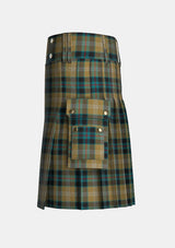 Utility_Windsor_Tartan_4243_kilt_left_image_with_pleated_design_and_adjustable_buckles_for_men