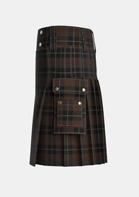 Utility_Witchery_Tartan_14331_kilt_left_image_with_pleated_design_and_adjustable_buckles_for_men