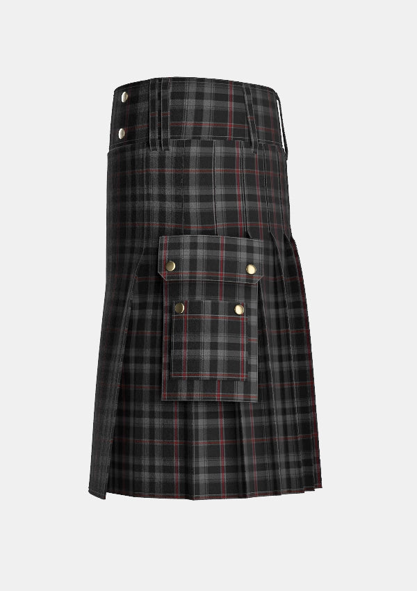 Utility_Witches_Blood_The_Tartan_11495_kilt_left_image_with_pleated_design_and_adjustable_buckles_for_men