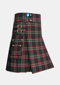 Utility_Witches_of_Scotland_Tartan_14651_kilt_side_image_with_pleated_design_and_adjustable_buckles_for_men