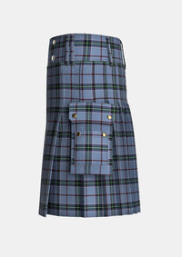 Utility_World_Peace_Tartan_10424_kilt_left_image_with_pleated_design_and_adjustable_buckles_for_men