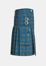 Utility_Wylie_Tartan_2465_kilt_right_image_with_pleated_design_and_adjustable_buckles_for_men