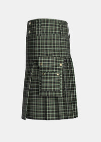 Utility_Xbox_Tartan_13497_kilt_left_image_with_pleated_design_and_adjustable_buckles_for_men