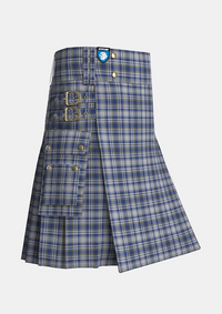Utility_Yorkshire_Tartan_3151_kilt_side_image_with_pleated_design_and_adjustable_buckles_for_men