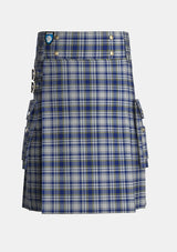 Utility_Youkshor_National_Tartan_kilt_front_image_with_pleated_design_and_adjustable_buckles_for_men