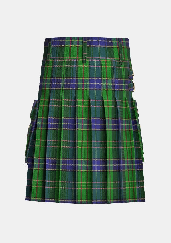 Utility_Young_Melvina_Tartan_2546_kilt_back_image_with_pleated_design_and_adjustable_buckles_for_men