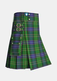 Utility_Young_Melvina_Tartan_2546_kilt_side_image_with_pleated_design_and_adjustable_buckles_for_men