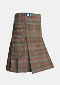 Utility_Young_Weathered_Tartan_kilt_side_image_with_pleated_design_and_adjustable_buckles_for_men