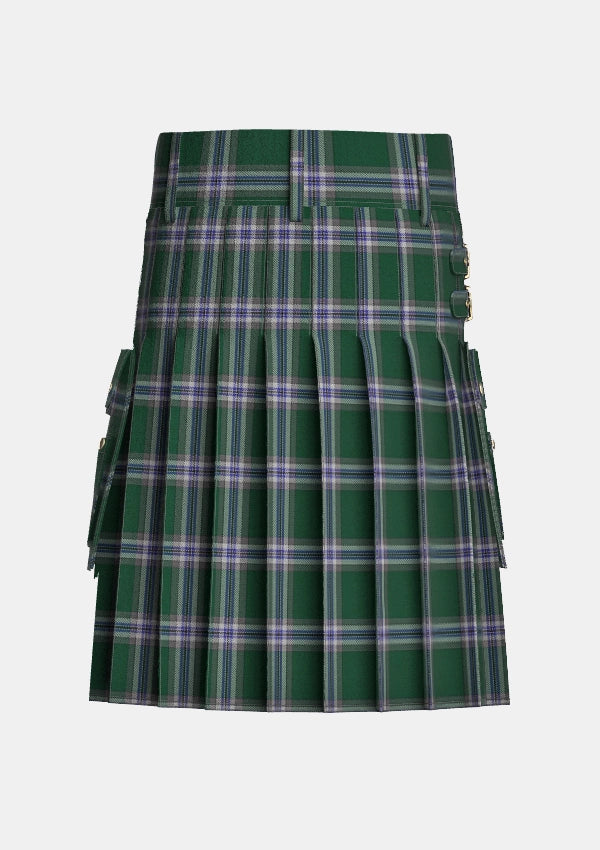 Utility_Yousaf_Humza_Tartan_14479_kilt_back_image_with_pleated_design_and_adjustable_buckles_for_men