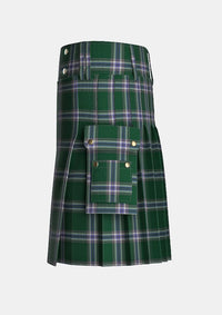 Utility_Yousaf_Humza_Tartan_14479_kilt_left_image_with_pleated_design_and_adjustable_buckles_for_men