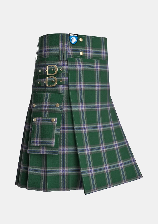 Utility_Yousaf_Humza_Tartan_14479_kilt_side_image_with_pleated_design_and_adjustable_buckles_for_men