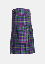 Utility_Yule_Tartan_3896_kilt_left_image_with_pleated_design_and_adjustable_buckles_for_men