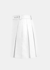 White Leather Kilt Left