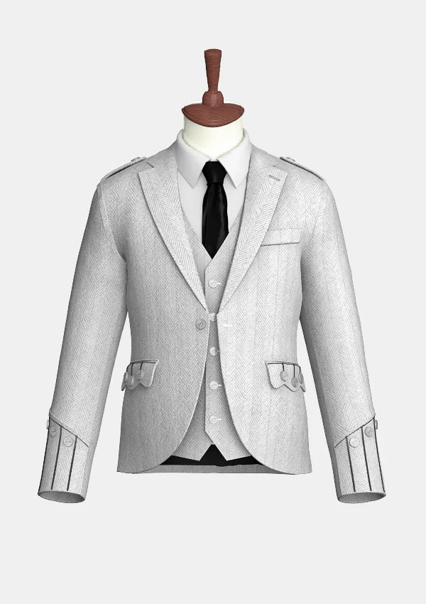 White_Tweed_Argyle_Kilt_Jacket_front_image