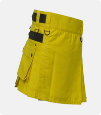 Women Yellow Color Utility Kilt