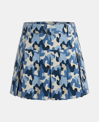 Women Blue Camouflage Utility Kilt Back