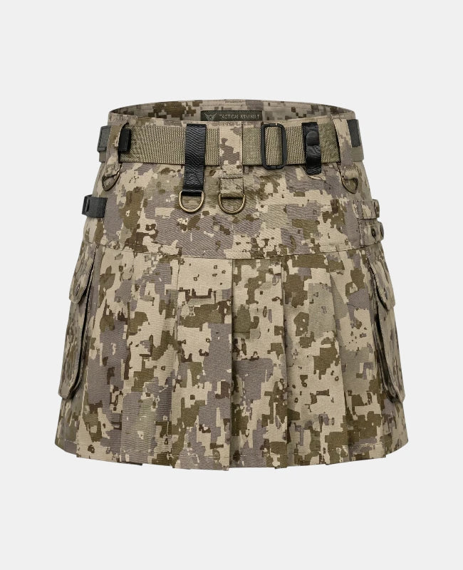Women Camo Tactical Utility Kilt Back