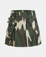 Women Camo Woodland Kilt Front
