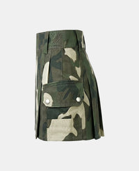 Women Camo Woodland Kilt Left Side