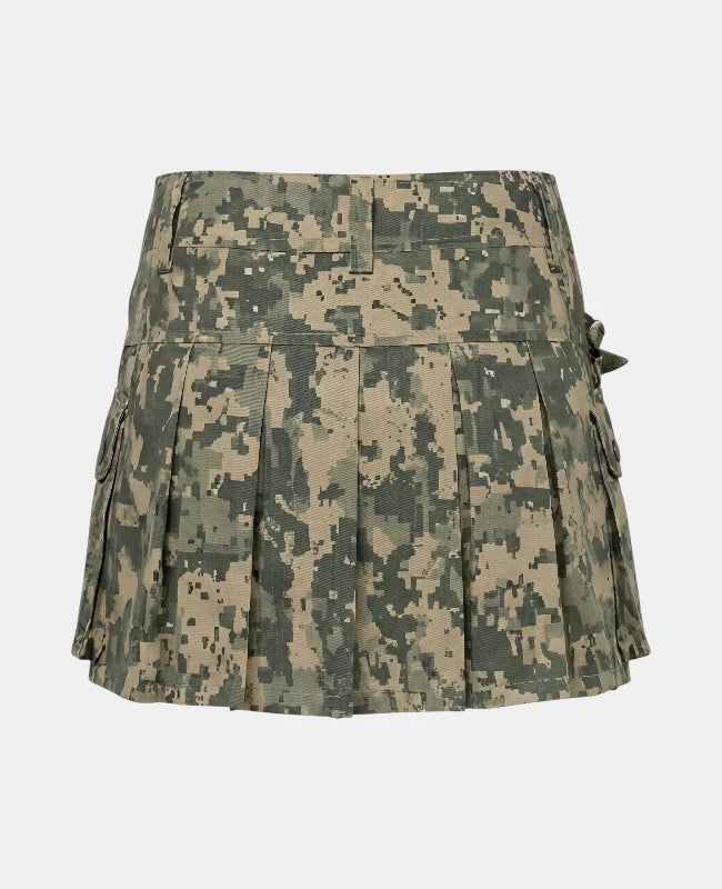 Women Cheviot Tactical Utility Kilt Back