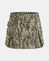 Women Cheviot Tactical Utility Kilt Front