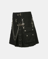 Women Grand Gothic Utility Kilt Left Side