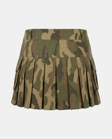 Women Military Camo Tactical Kilt Back